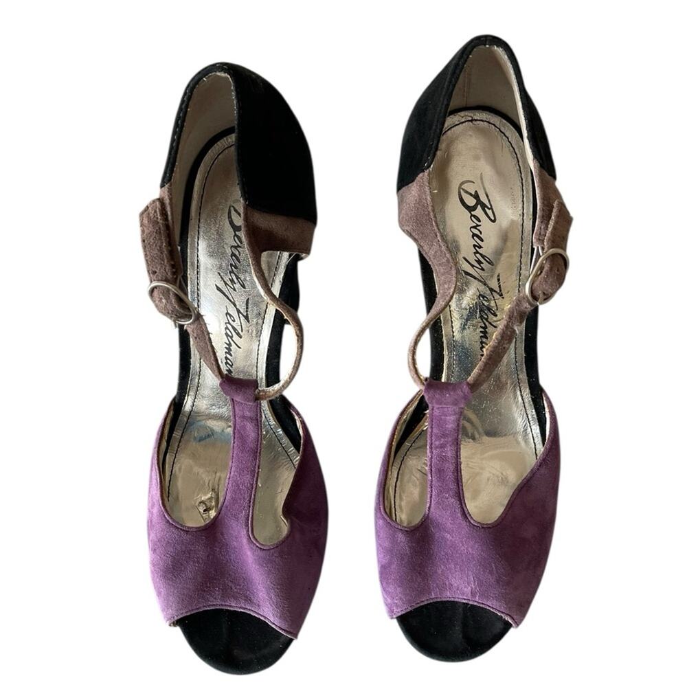 Beverly Feldman Purple and Black Women's Shoes Size:7.5